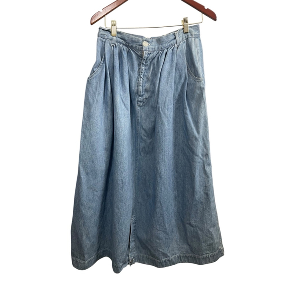 Calvin Klein Blue A-Line Denim Skirt - Picture 1 of 4